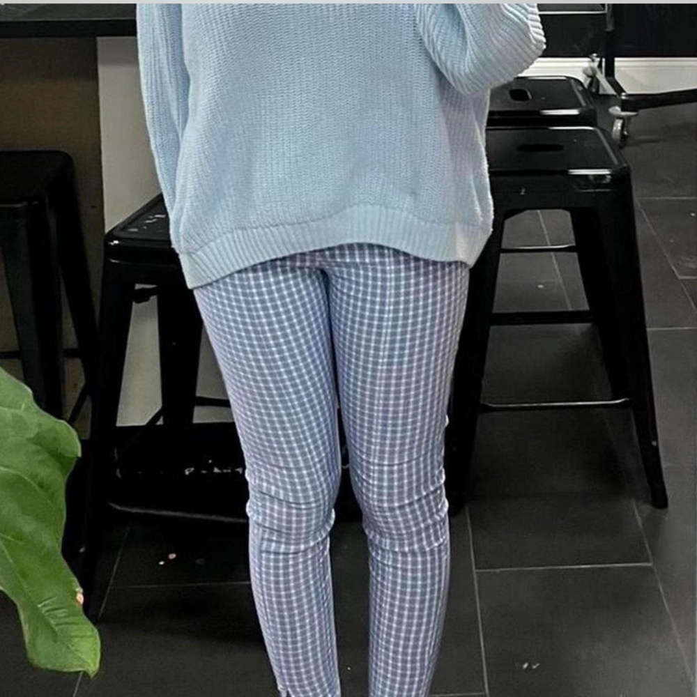 Forever 21 Blue Gingham Pants